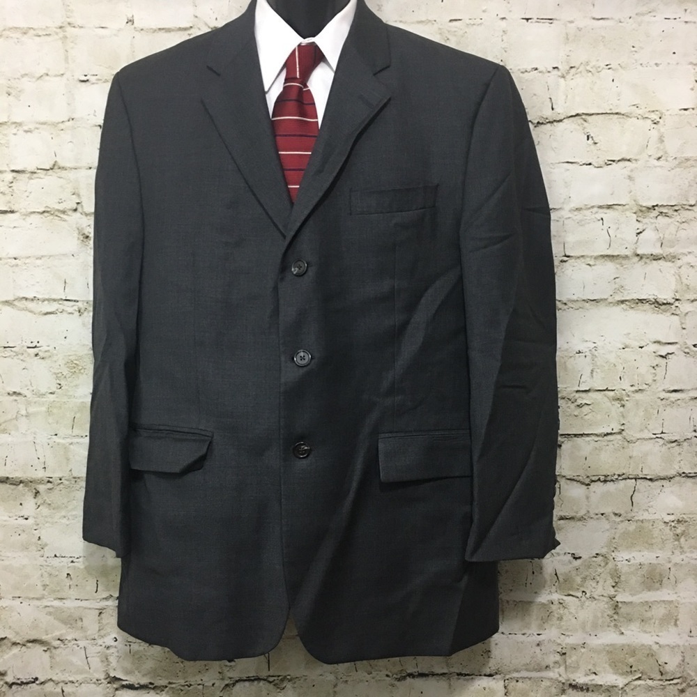 Lauren Ralph Lauren Gray 3 Button Blazer Size 42R